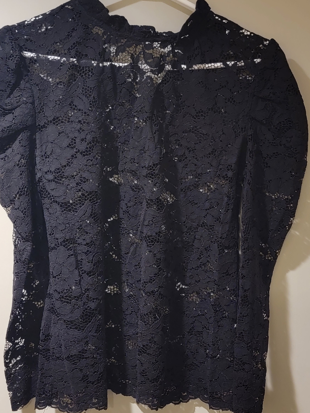 ⭐️ Adiva - Black Floral Lace Long Sleeve Top - Picture 3 of 4